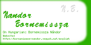 nandor bornemissza business card